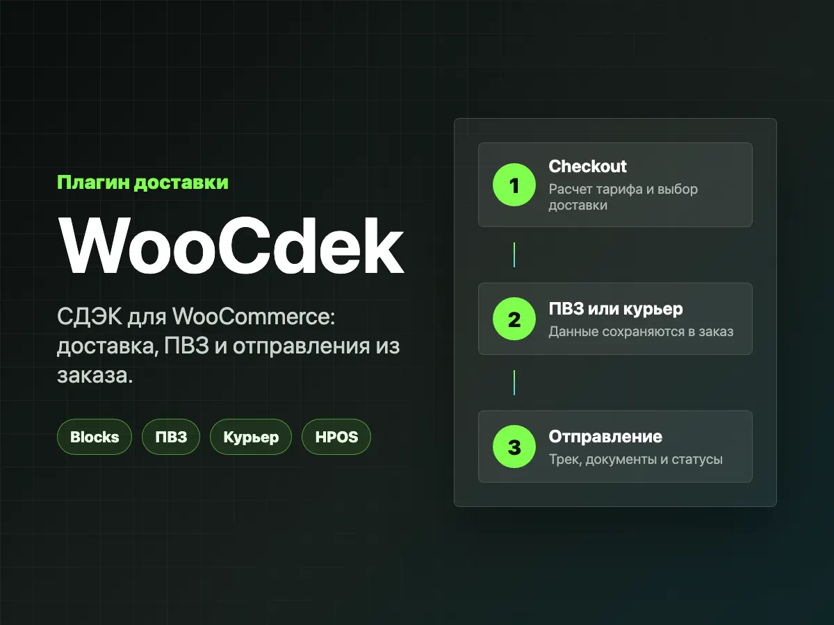 Плагин WooCdek для СДЭК и WooCommerce